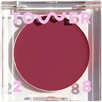 Tower 28 BeachPlease Luminous Tinted Balm, AFTER HOURS | Multi-Purpose Cheek and Lip Cream Blush in Berry | Dewy Finish | Green Tea and Aloe Vera Extract