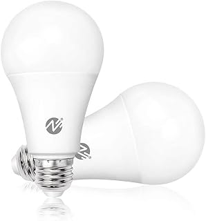 Z Motion Sensor Light Bulbs Dusk to Dawn LED Light Bulbs Radar Motion Detector Light 100 Watt Equivalent E26 Base A19 Indoor Outdoor Lighting Lamp 10W Daylight White 6500K 2 Pack