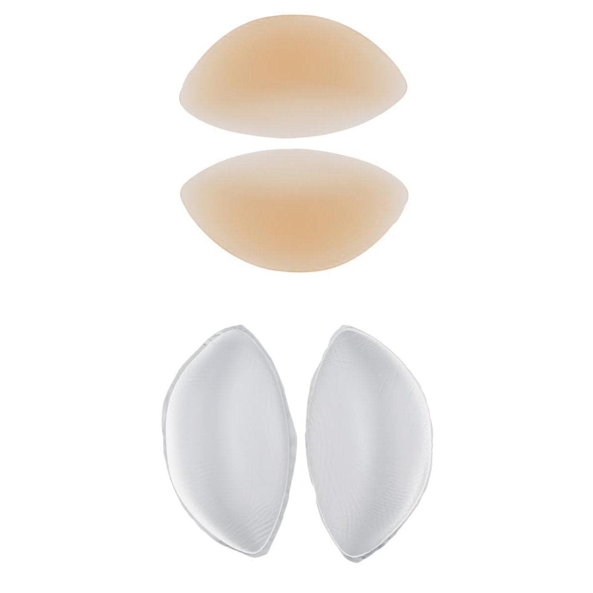 Silicone Bra Insert Pads Push Up Breast Enhancers Skin Color+Clear-image-0