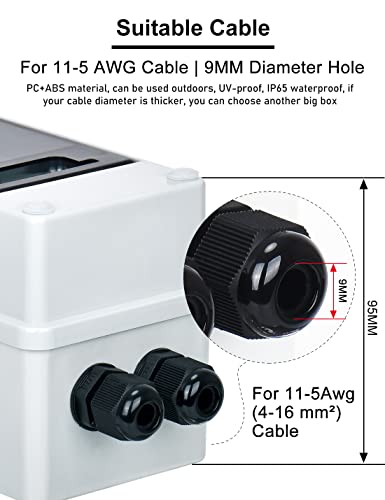 DIHOOL DC Circuit Breaker,DC MCB,Solar Disconnect Switch,50A Isolator(DC12V - DC400V or AC110-400V) with IP65 Waterproof Enclosure - Image 2