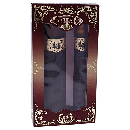 Cuba Gold Men 2 Pc Gift Set 3.3oz EDT Spray, 1.17oz EDT Spray, brown, (5.43E+12)