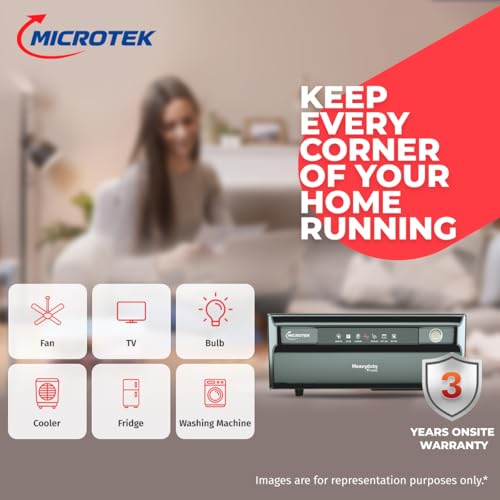 Image of Microtek Heavy Duty vTurbo New 2000 24V Inverter 1650VA /1320W Pure Digital Wave | Home & Office Power Backup, Supports Multiple Appliances, Fast Charging, Advanced Protection