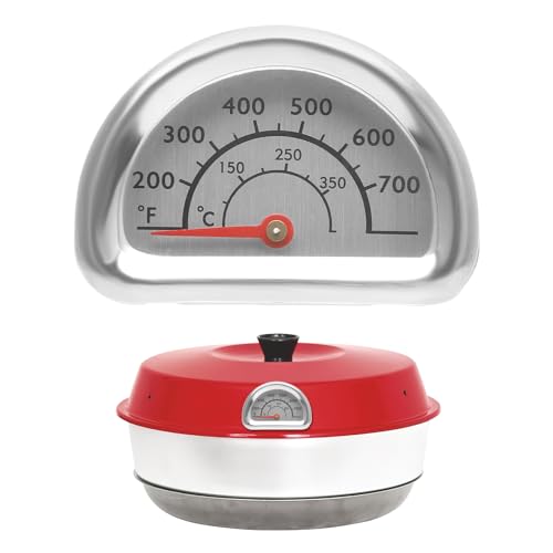 HENGBIRD Thermometer für Omnia Backofen, BBQ Grillthermometer Temperaturanzeige 0℃-350℃ Präzise Hitzeanzeige, mit Montagesatz