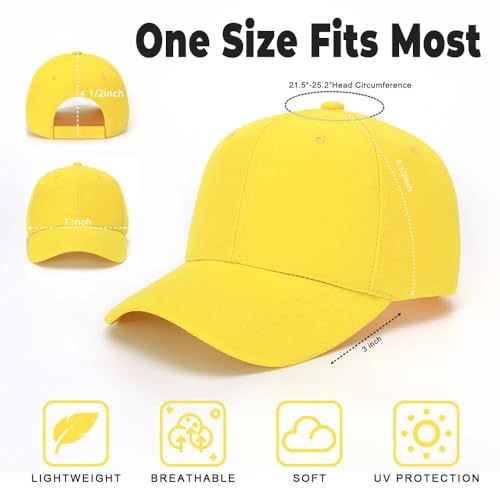 Image of ZH Plain Adjustable Baseball Cap - Lot of 12 Unisex Blank Design Caps