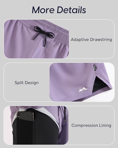 Image of maamgic Men's Athletic Running Shorts with Liner Ultra Lightweight Workout Shorts 5 inch / 7 inch