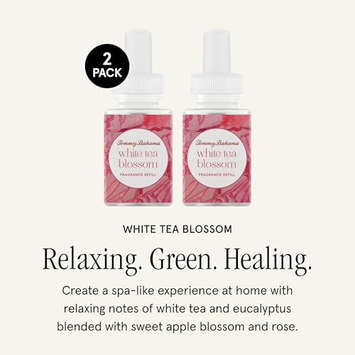 Image of Pura x Tommy Bahama Home Diffuser Refill, 2 Pack, White Tea Blossom