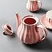 Sweejar Porcelain Tea Sets British Royal Series, 8 OZ Cups & Saucer Service for 6, with Teapot Sugar Bowl Cream Pitcher Teaspoons and Tea Strainer, Suitable for High Tea, Wedding, Party (Pink)