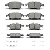 DYZJKWJW D1653 D1665 Front Rear Ceramic Brake Pads With Clips Fit For 2013-2018 Ford Fusion,For 2013-2020 Lincoln MKZ,For 2019-2020 Ford Fusion SE/Police Responder Hybrid/SSV Plug-In Hybrid(8 pcs)