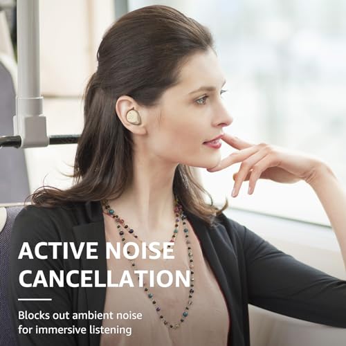 Image of TOZO NC9 Hybrid Active Noise Cancelling Wireless Earbuds, in Ear Headphones IPX6 Waterproof Bluetooth 5.3 Stereo Earphones, Immersive Sound Premium Deep Bass Headset Khaki