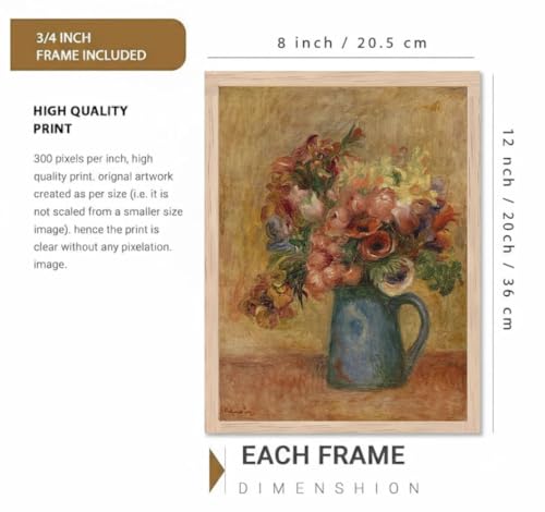 Image of BLINKART Still Life Aesthetic Modern Art Walls With Frame | Natural Wood Texture | Living Room Bedroom Office Wall Decoration | Poster Home Decor Frames Wall Bedroom | 12x8 Inches (D381)