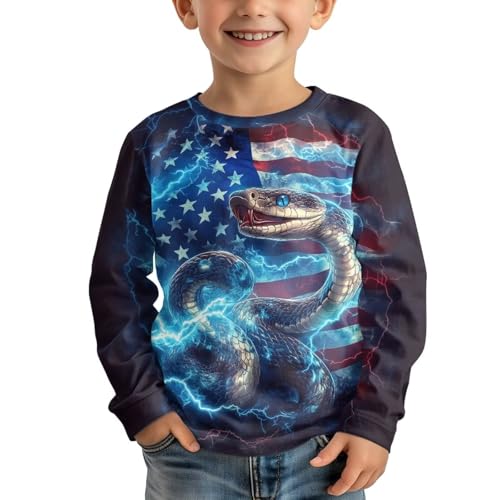 Uourmeti Long Sleeve Tops for Boys Graphic T Shirts Teen Girls Active Pullover Tees
