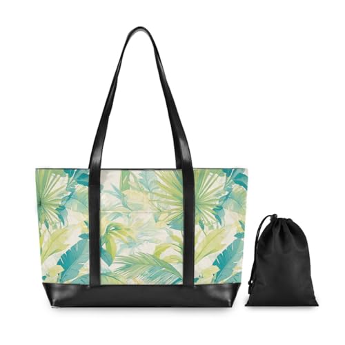 Cartoon Fossa Green Leaf professional women's briefcase with zipper work handbags for university with nurses maletin ejecutivo para mujer2