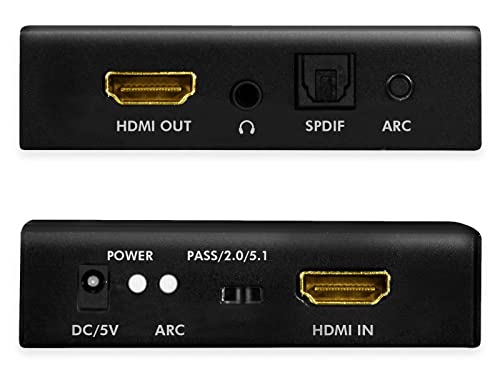 Extractor de audio HDMI LogiLink HD0055 para separar sonido de consolas a altavoces externos 4K 5