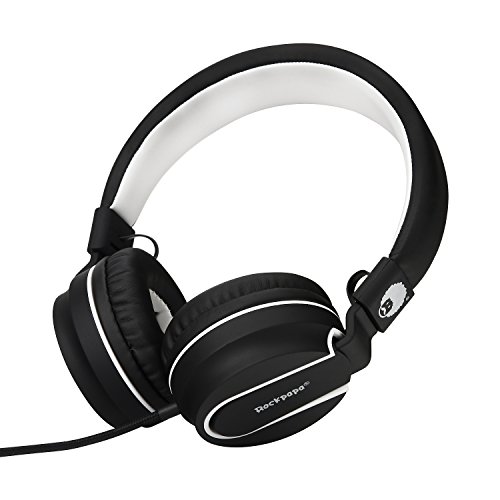 Rockpapa 950 Stereo Lightweight Foldable Headphones Adjustable Headband with Microphone 3.5mm for Cellphones
