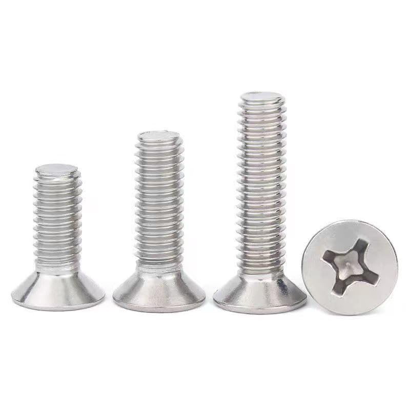 25 Pcs M6-1x20mm Phillips Flat Countersunk Head Machine Screws, Phillips Cross Screw, 304 Stainless Steel,Full Thread Fasteners Bolts
