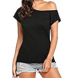 shirt schulterfrei nähen 🌸Lässiger Stil, leicht zu kombinieren.Geeignet für alle Arten von Shorts, kurzen Röcken, Jeans.