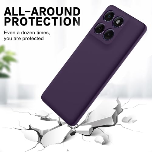 Image of Back Cover Compatible with Motorola Moto Edge 70 Fusion 5G | Full Camera Protection | Premium Liquid Silicon Case | Flexible Bumper Case for Motorola Moto Edge 70 Fusion 5G (Purple)