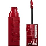 Maybelline New York flüssiger Lippenstift, Liquid Lipstick mit 16 Stunden Halt und glänzendem Finish, Super Stay Vinyl Ink, Nr. 10 Lippy, 4,2 ml