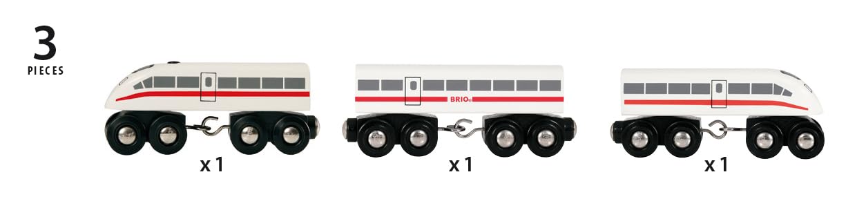 BRIO 33748 Schnellzug mit Sound, Holz, 3teilig