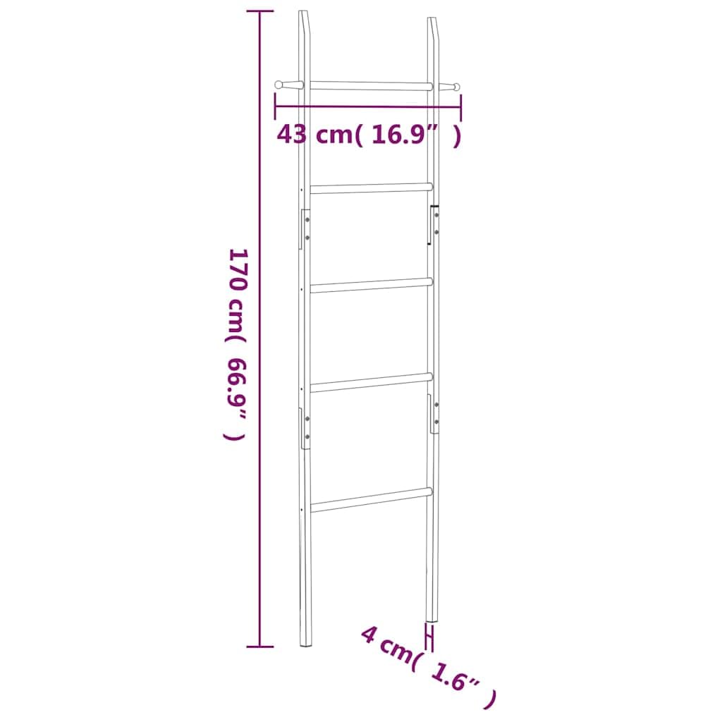 Toallero de madera de nogal de 170 cm
