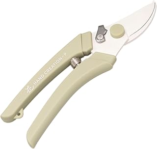 Japanese Hand Pruners - Sakagen Hand Creation, Ultra Sharp Bypass Pruning Shears for Flowers & Gardening, Made in Japan, P-180 (Atmos Green)