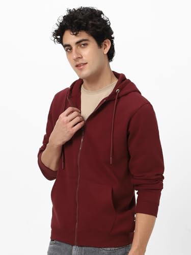 Image of Neostreak Men's Cotton Hooded Neck Zippered Sweatshirt