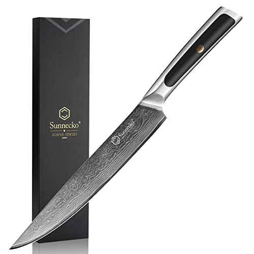 Sunnecko Damascus 8 Inch Carving Knife