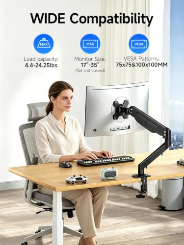 Image of Suptek Single Monitor Arm Fully Adjustable for 17-34-35 Inch Screens