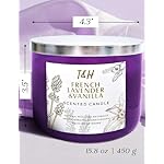 Lavender Vanilla Aromatherapy Candle 3 Wick | Scented Candles for Home | 15.8 oz Large Soy Candle | Relaxing Candles with Long Lasting Fragrance | Decorative Candle Gift for Women - Image 4
