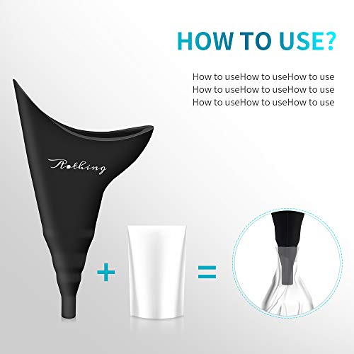 Reusable Female Urination Device, Portable Female Urinal Silicone Funnel Urine Cups Portable Urinal Standing Up to Pee Funnel for Travelling, Camping, Hiking, Outdoor Activities.