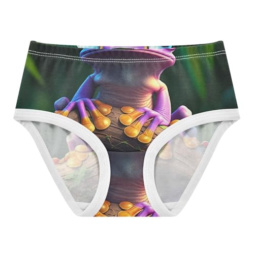 Funny Purple Frog Girls Underwear Toddlers 2t Cotton Little Girl Panties Designer Underpants Briefs
