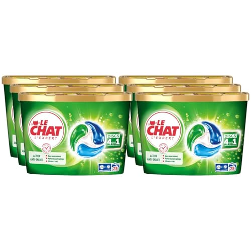 LE CHAT 'Expert Discs 4en1 Lot de 6 boîtes de 25 capsules 150 capsules