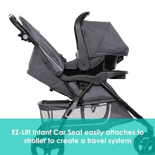 baby trend stroller and ez-lift infant car seat ez ride travel system dash grey