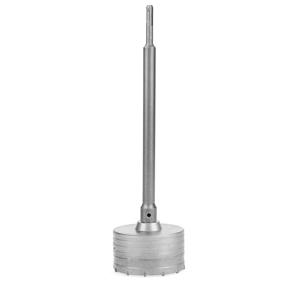 Juego de 10 Brocas de Núcleo TCT SDS Plus con Vástago de Extensión de Tungsteno para Mampostería, con 2 Tornillos de Bloqueo y Taladros Guía para Hormigón, Piedra, Granito,