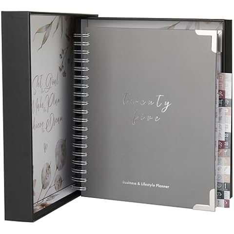 Perfect Planner Company Luxury Business Planner - Personal Life and Productivity Organiser | Weekly Diary with Habit Tracker | Social Media Networking | Goal Setting (2025 Graphite) Cover