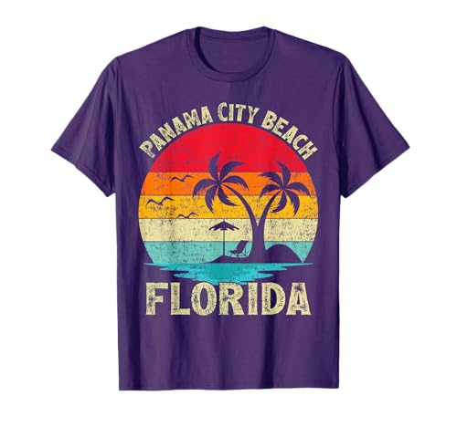 Family Vacation Vintage Retro Florida Panama City Beach Men Women Girls Kids T-Shirt