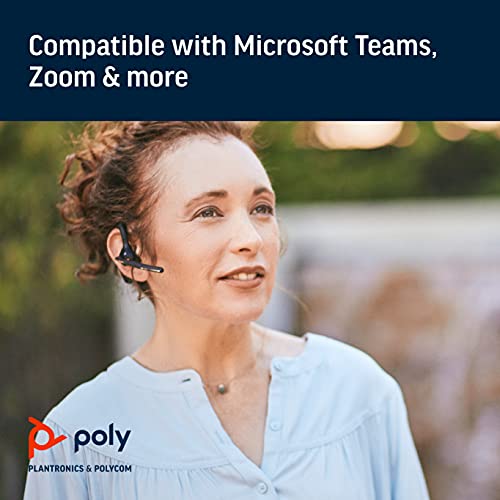 Plantronics - Voyager 5200 UC (Poly) - Bluetooth Single-Ear (Monaural) Headset - USB-A Compatible to connect to your PC and/or Mac - Works with Teams, Zoom & more - Noise Canceling