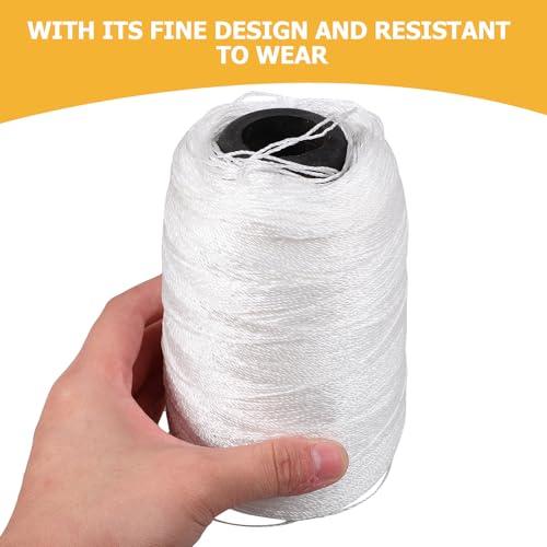 Hilo de nylon para construcción CHILDWEET para trabajos de albañilería, cuerda retorcida blanca de nylon, 2 rollos (50 piezas), cuerda resistente para construcción y jardinería miniatura 3