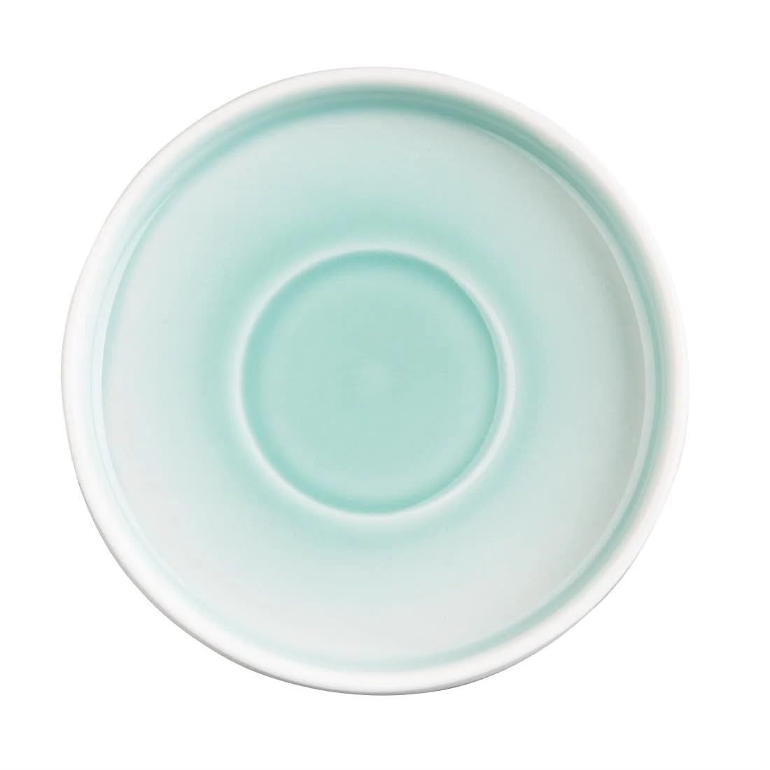 Olympia Fondant CU443 - Platillos para taza, color menta, 136 mm, set de 6, para taza de capuchino y café, vajilla para hostelería