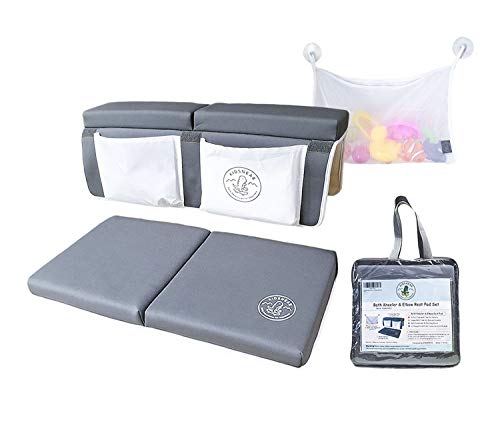 Bath Kneeler and Elbow Rest Set Baby Bath Kneeling Pad, Thick Non-Slip Bathing