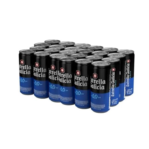 Cerveza sin alcohol Cerveza Estrella Galicia Cerveza 0,0 - Pack de 24 latas x 33 cl