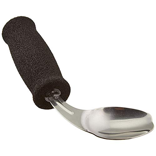 Sammons Preston Deluxe Built-Up Handle Adaptive Grip Fork, 8" Long, Stainless-Steel Easy-Hold Utensil