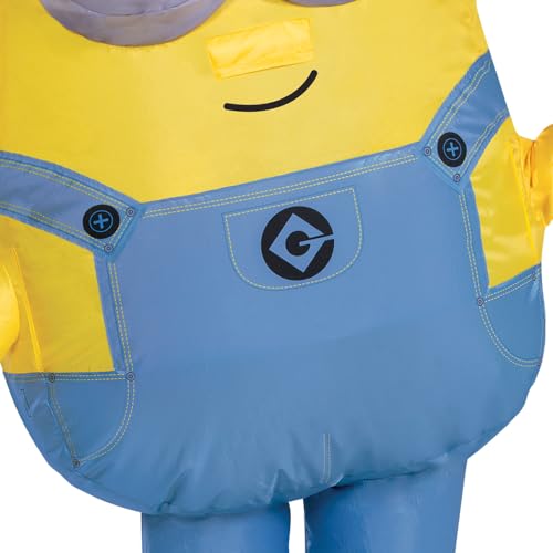 Disguise Bob Inflatable Minion Costume for Kids, Official Minions Halloween Costume, Blow Up Jumpsuit with Fan, Child Size (up to 7-8)4
