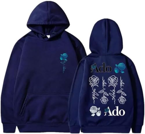 RYSXJLX Sweat à capuche Ado The First World Tour 2024 Wish pour femmes et hommes Bleu Rose Mode Sweat-shirt à manches longues, bleu marine, XS