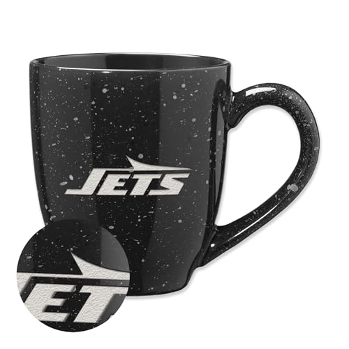 Image of Rico Industries NFL Football 16 oz Team Color Laser Engraved Speckled Ceramic Coffee Mug