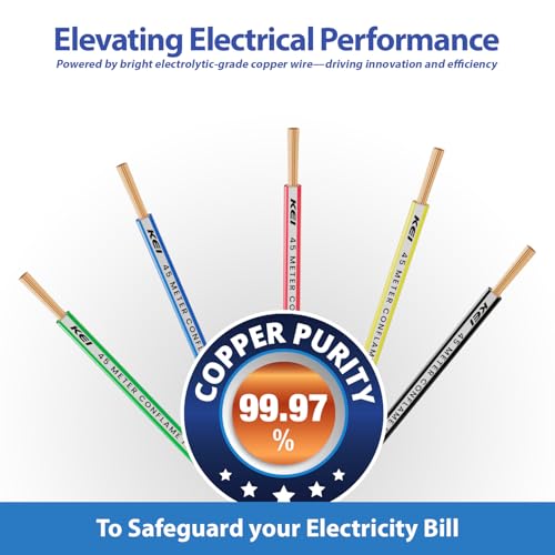 Image of KEI CONFLAME FRLSH 2.5 sqmm 1 Core Copper Heat Resistant Flame Retardant Low Smoke & Halogen - Lead Free House Wire for Domestic & Industrial Electrical Wiring (Green, 45 Meters)