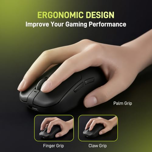 Image of VGN Dragonfly F1 Pro Max Wireless Gaming Mouse, 130h Playtime Long Endurance, 55g Lightweight, PAW3395 26K DPI Flagship Sensor, 4000Hz Polling Rate Supported, Low Latency Esports Peripherals, Black