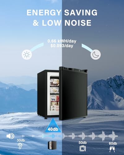 Image of Feelfunn 1.1 Cu.ft Mini Freezer, Small Upright Freezer, Black