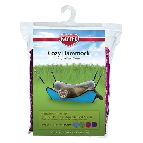 Kaytee Cozy Hammock Hanging Plush Sleeper for Ferrets,...