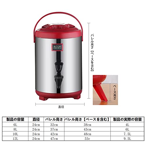 ウォータージャグ ステンレス ジャグ 6-12L保温 保冷 ウォータータンク アウトドアジャグ SUS304 大容量 ウォーターサーバー 保温保冷ウォーターポット 断熱 冷水筒 アイスバケット 密閉容器 麦茶 保温 水筒 アウトドア キャンプ 釣り BBQ き家族の集まり 業務用 (ブラック 6L) 3枚目